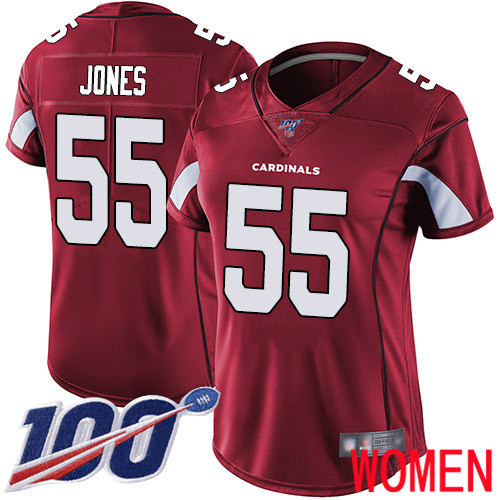 Arizona Cardinals Limited Red Women Chandler Jones Home Jersey NFL Football 55 100th Season Vapor Untouchable